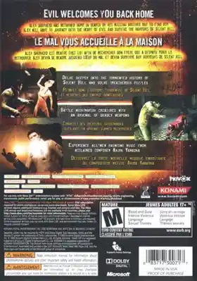 Silent Hill Homecoming (USA) box cover back